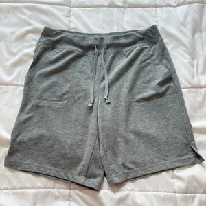 Athletic Works Heather Gray Lounge Shorts Womens Medium Drawstring Pockets thumbnail 1