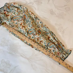 Listicle Size-M-L Maxi Dress Paisley Smocked Tiered Cream Cotton thumbnail 8