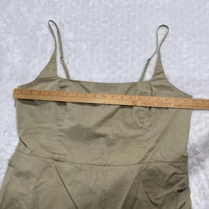 Abercrombie & Fitch Wrap Mini Dress Greenish Tan Womens XL Tall Summer Beach thumbnail 8