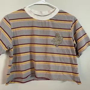 Santa Cruz striped cut off crop crew neck thumbnail 1