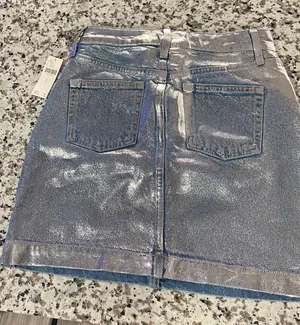 Anthropologie Sparkling Coated Denim Skirt thumbnail 6