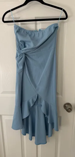 Boohoo Formal Blue Dress Midi thumbnail 1
