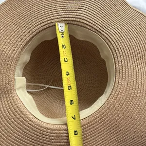 Kentucky Derby Church Tea Party Wide Brim Straw Hat Black Beige Straw‎ Feminine thumbnail 7