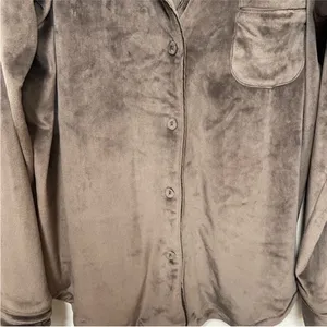 Skims Velour Button Up Sleep Top thumbnail 5