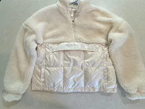 Fabletics Cream Sherpa Jacket size XS thumbnail 1
