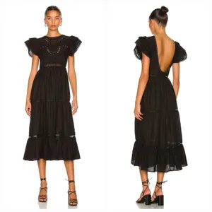 Tularosa Claudette Midi Dress in Black Small thumbnail 2