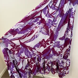 Free People Intimately Heat Wave Smocked Floral Maxi Dress Ruffle Size Small thumbnail 3