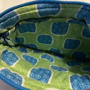 Vera Bradley Crossbody Bag Blue Green Floral Paisley Quilted‎ Cotton Handbag thumbnail 7