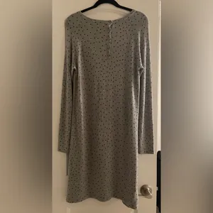 MANGO Gray and Black Polka Dot Sweater dress Size M thumbnail 6