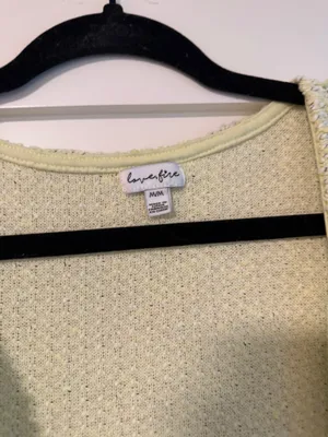 short sleeve cardigan Yellow thumbnail 2