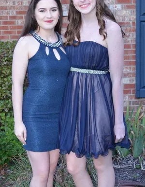 Navy Blue Strapless Homecoming Dress thumbnail 4