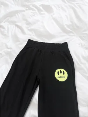 Edikted Black Graphic Sweatpants Size Small thumbnail 3