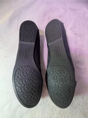 Coach Black Signature Canvas Slip-On Loafers with Metal Trim thumbnail 11