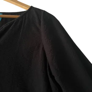 Fresh Produce Black‎ Tunic Top Size S Cotton V Neck Long Sleeve Casual thumbnail 2