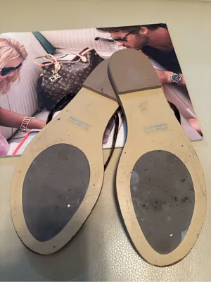 J. Crew Beige Flip Sandals with Tortoiseshell Straps thumbnail 4