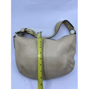 coach beige leather shoulder bag thumbnail 4