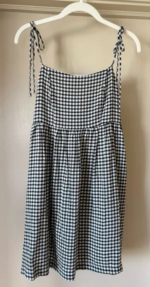 Altar'd State Black Gingham Mini Dress Small thumbnail 1