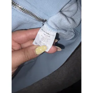 Brandy Melville Christy Hoodie Oversized Full Zip Womens One Size Light Blue thumbnail 6