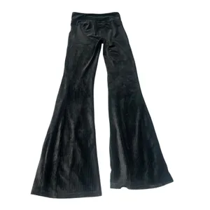 No Boundaries Womens Small 3-5 Ribbed Flare Pants Charcoal Black Y2K Bell Bottom thumbnail 4