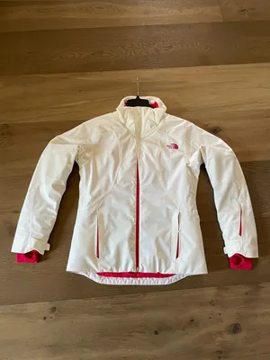 The North Face HyVent RECCO Jacket Women’s Size Medium White/Pink Full Zip thumbnail 4