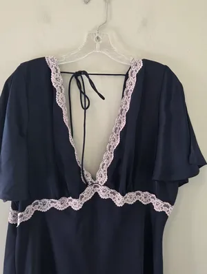 Princess Polly Jaron Mini Dress Navy Curve NWT thumbnail 2