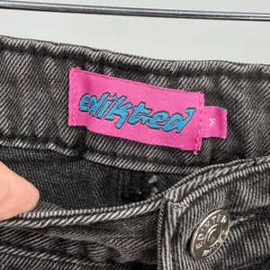 Edikted‎ Womens Black Acid Wash Wide Leg Baggy Jeans Size Medium Streetwear Y2K thumbnail 3