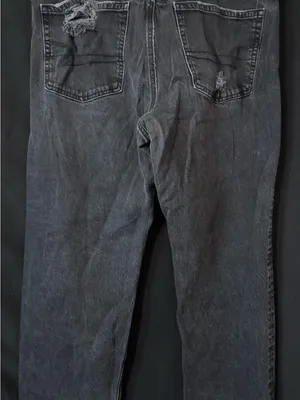 American Eagle Black Distressed Denim Jeans – Size 16 thumbnail 2