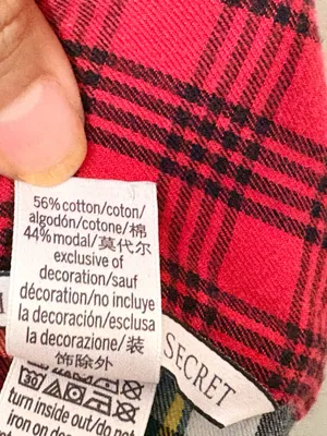 Victoria’s Secret Elsa Plaid Flannel Sleep Romper Red Tartan XS thumbnail 13