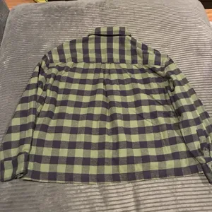 Madewell Flannel Crop Button Up Shirt Green Plaid Long Sleeve Womens Small thumbnail 11