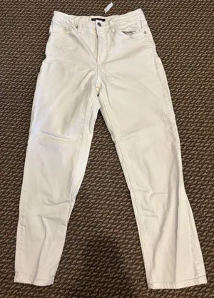 Banana Republic white straight leg jeans size 27 thumbnail 1