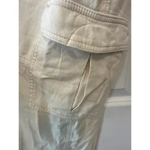 Anthropologie Pilcro Linen Cargo Pants Ivory Wide Leg NWT XL thumbnail 9