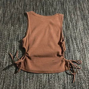 Zara ribbed cinch side Tank Top brown thumbnail 2