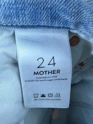MOTHER The Stunner Zip Ankle Step Fray Distressed Light Wash Jeans - Size - 24 thumbnail 8