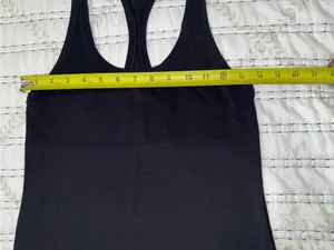 Lululemon Black Racerback Tank Top Built-In Bra Yoga Workout Size Small thumbnail 5