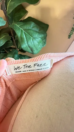 We The Free Peach Ribbed Long-Sleeve Button Cardigan thumbnail 5