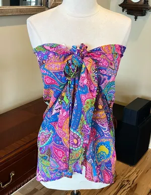 Beach Coverup Wrap Swim New Womens XS S M L Sarong Colorful thumbnail 1
