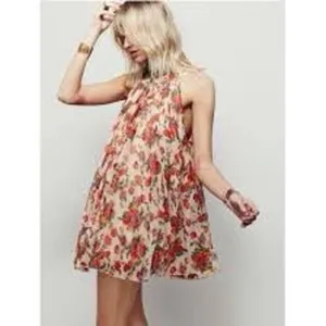 Free People Pleated Floral Dress thumbnail 2