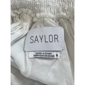 Saylor Floral Embroidered Mini Skirt White Blue Pink Size M thumbnail 5
