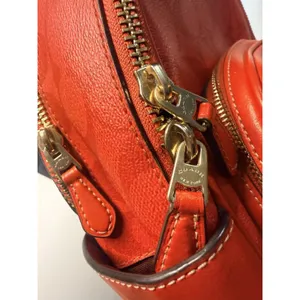 Coach C8604 Mini Court Backpack Canvas Pebble Leather In Signature IM/Miami Red thumbnail 5