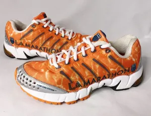K Swiss K-Ona LA Marathon Running Sneakers Shoes Orange Grey Silver Women 7 thumbnail 1