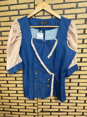 MNG Love To Lounge Denim blouse size xl thumbnail 1