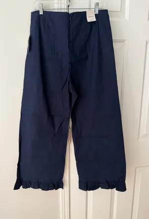 Anthropologie Maeve The Colette Ruffle-Hem Crop Wide-Leg Pants, Size 31 thumbnail 12