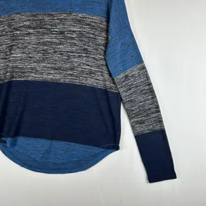 Rag & Bone Blue Gray Colorblock Knit‎ Sweater XS Long Sleeve Hudson Tee thumbnail 8
