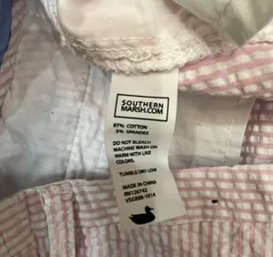 The Brighton Seersucker Chino Short in Pink Stripe by Southern Marsh s… thumbnail 4
