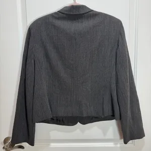 Ralph Lauren LRL Wool Blend 3 Button Blazer‎ Jacket Women's Sz 14 Gray Academia thumbnail 4
