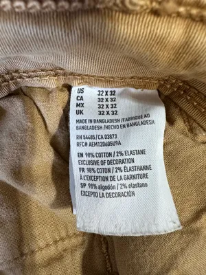 American Eagle Next Level Flex Slim Straight Tan Khaki Pants 32x32 Soft Stretch thumbnail 9