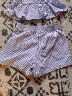 Amazon Blue Striped Short & Tank Set thumbnail 3