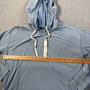 Jane + Delancey Women's Large Hoodie Sweatshirt Washed Blue Drawstring Casual thumbnail 6