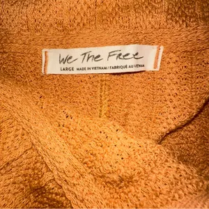 We The Free Now Drop Off Center Burnt Orange Copper Chunky Knit Sz Lg Oversized thumbnail 8