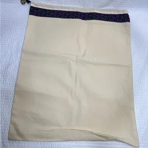 Tory Burch Cream and Purple Drawstring Bag thumbnail 1